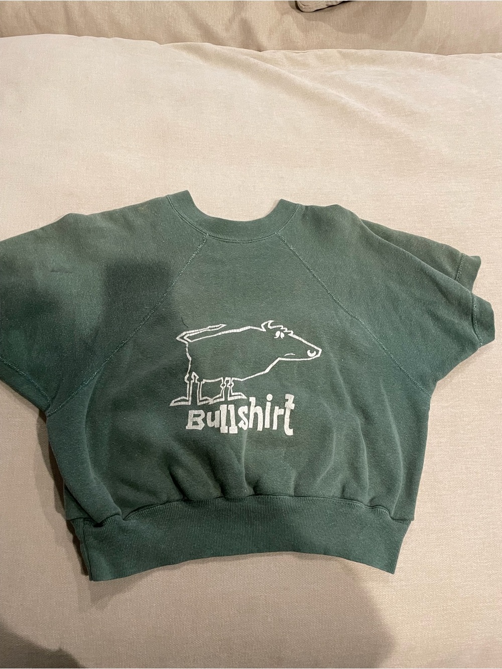 Vintage green short sleeved raglan
